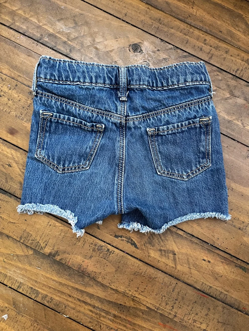 Old Navy Blue Denim Shorts with Strawberry Patch